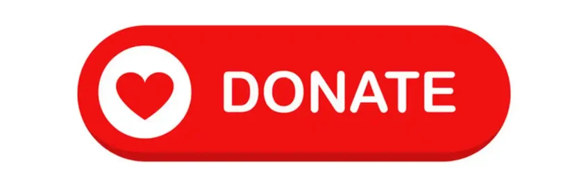 Picture of a "donate" button with a heart on the left side.